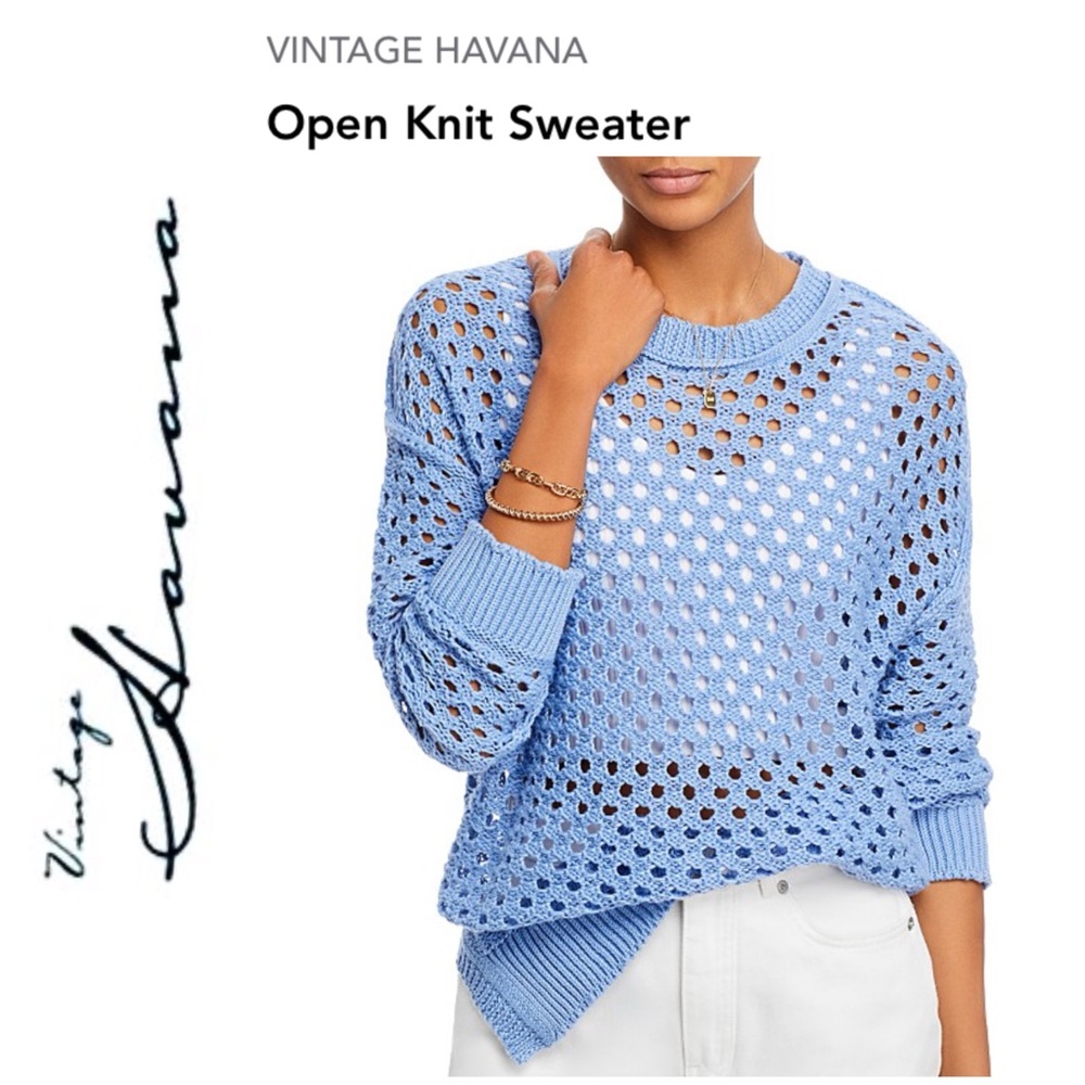NWT 💙Vintage Havana💙open knit sweater size M